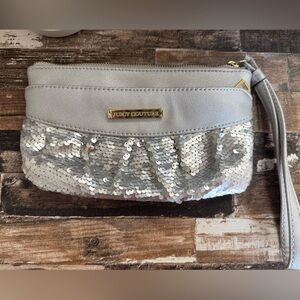 Juicy Couture Silver Sequin Wristlet